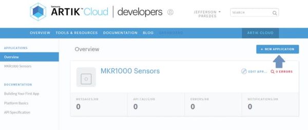 Click new application

