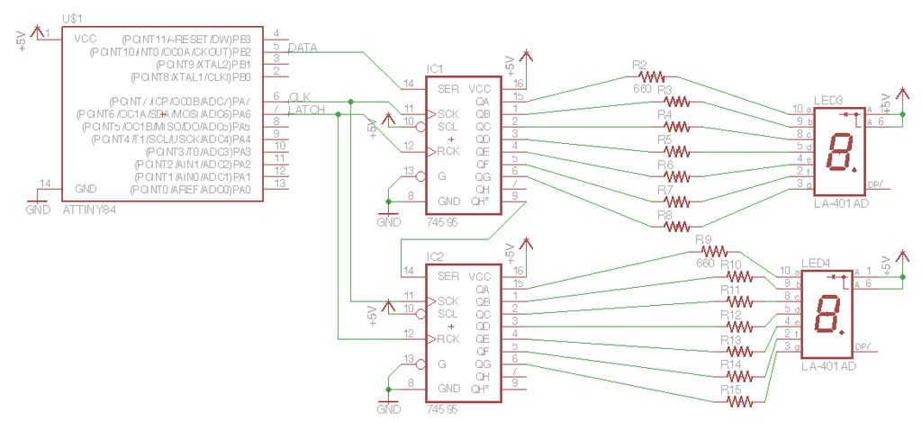 ATTiny powered Arduino Projects Schematic