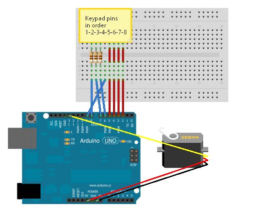  Keypad 4x4 plus Servo circuit (1)