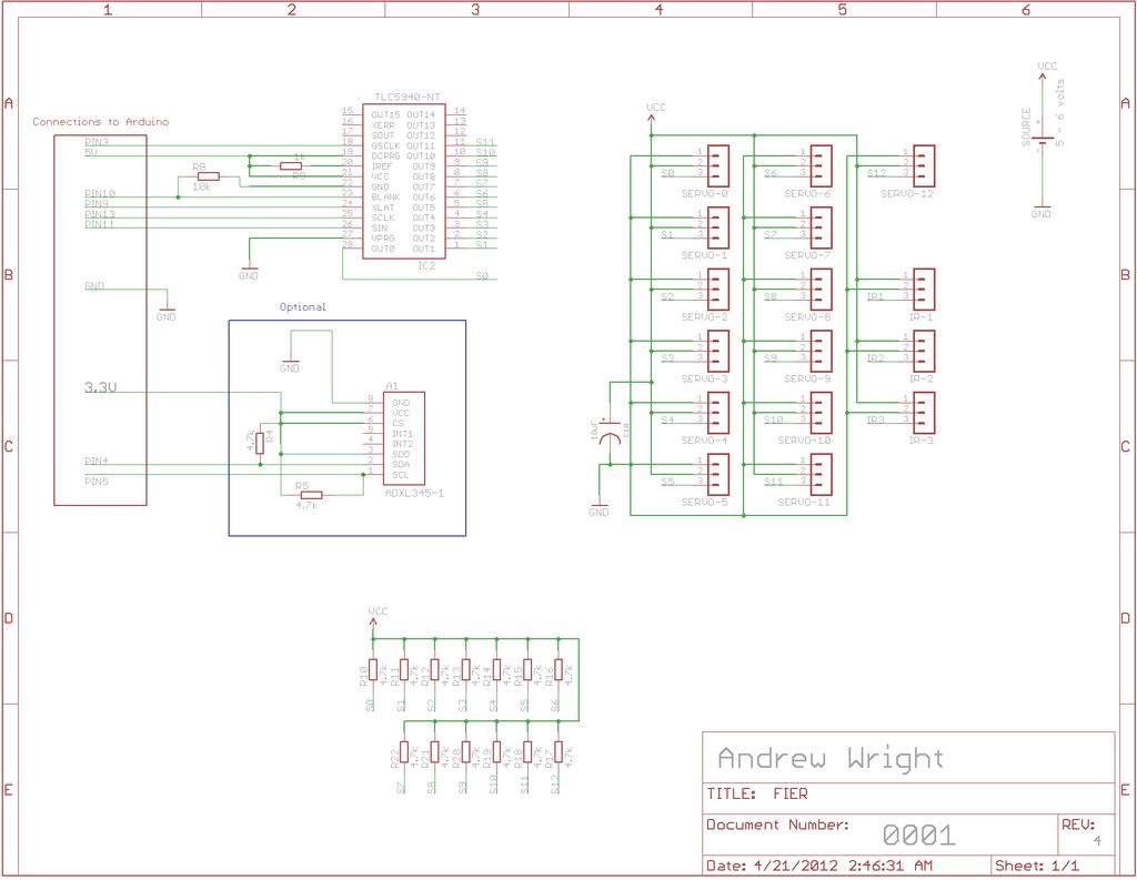 Four Legged Robot schematic