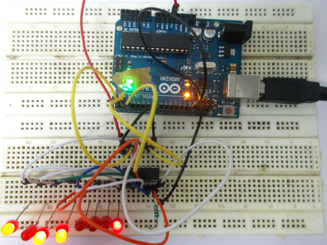 Arduino Uno Shift Register