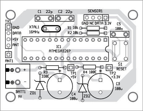 Component layout of the PCB 