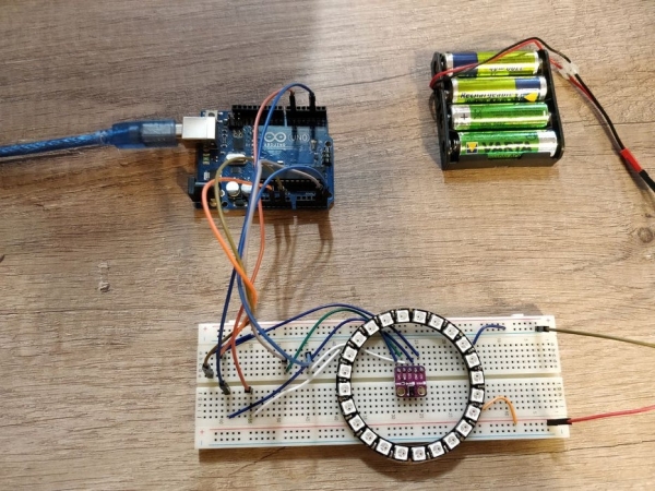 Neopixel Led Ring With a Gesture Sensor