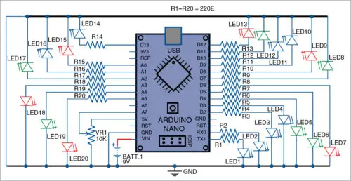 Flash Twenty LEDs 
