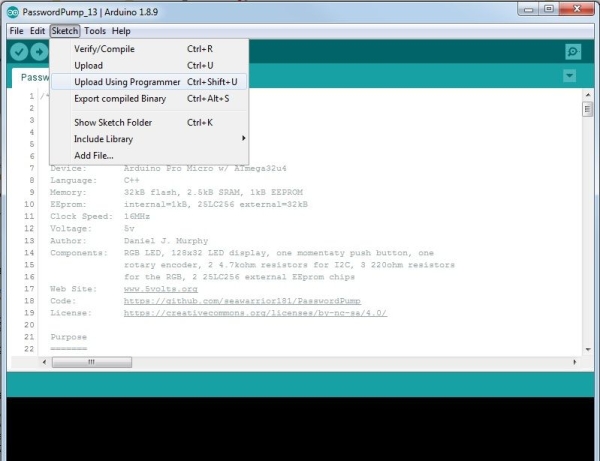 Flashing the Program