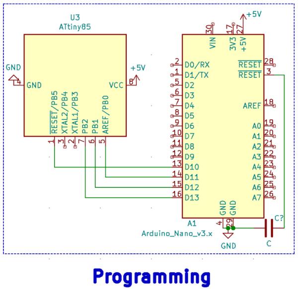 Interfacing ATTINY 85