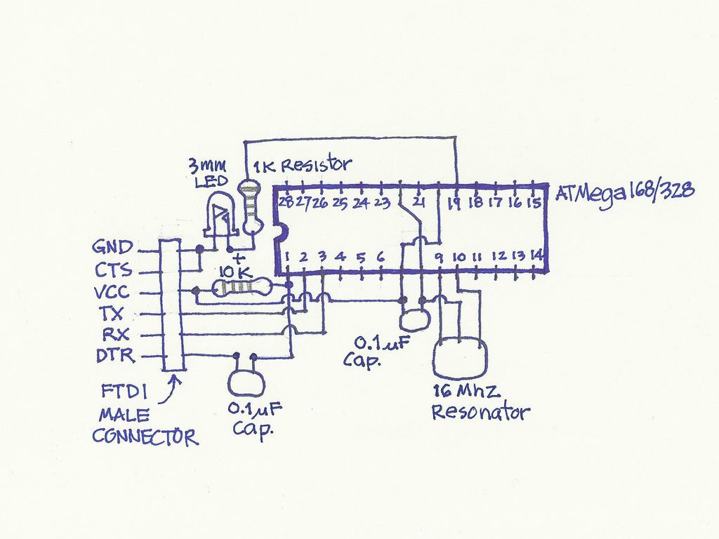 Schematic USB Freeform Arduino