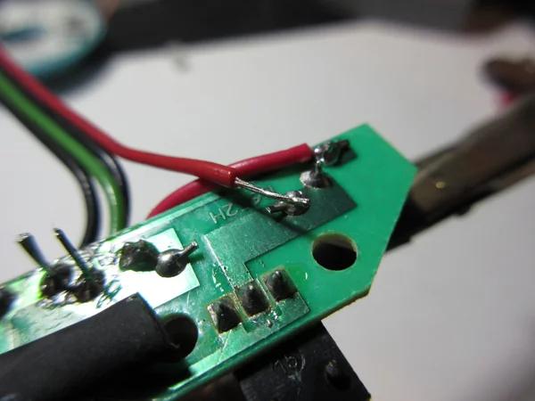 Solder Power Wire to Rear PCB