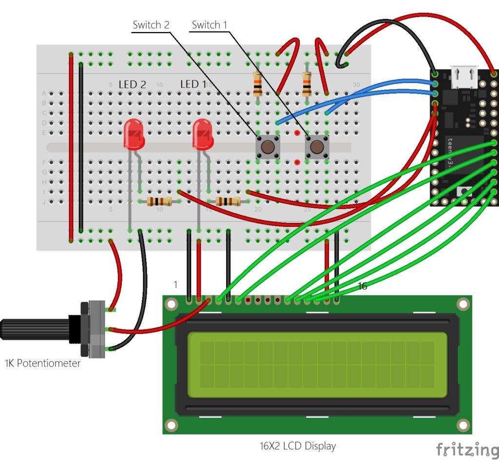 Teensy MIDI USB foot controller for controlling Mobius Looper