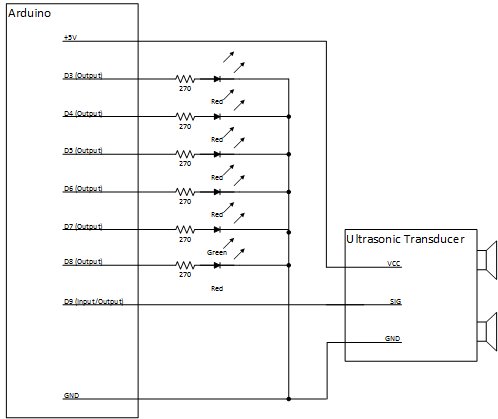 garage car parking sensor Schematic