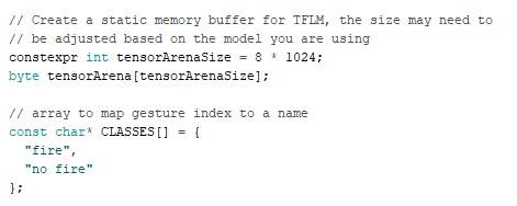 allocate static memory for the model
