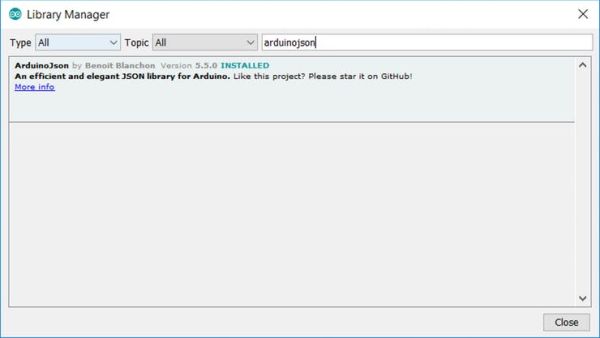 instasll arduinojson