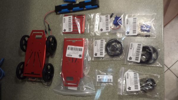 4 wheeled chassis is built