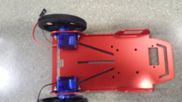 2 Wheels attached to platform