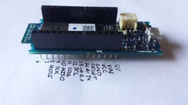 Label MKR1000 pin outs on test bed